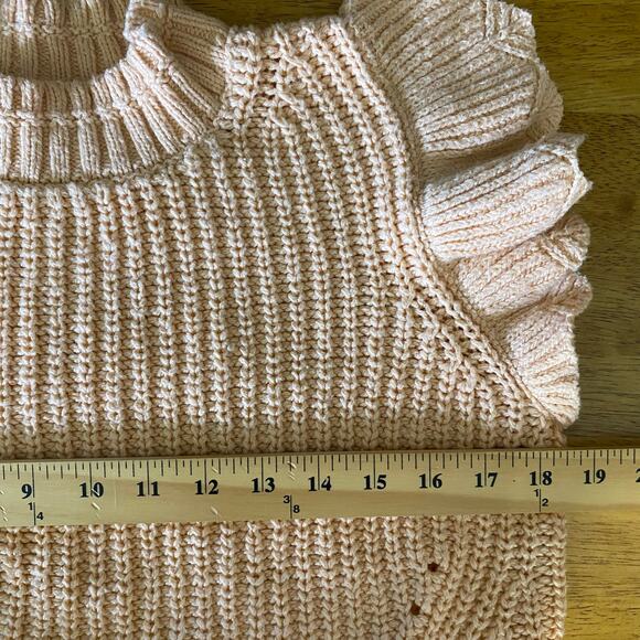 Universal Thread Womens Knit Short Sleeve Top Medium Flutter Sleeve High Neck - Picture 9 of 10